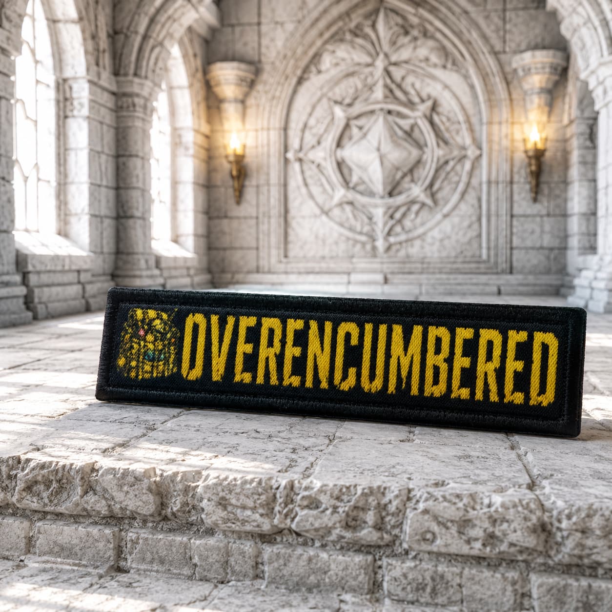 Overencumbered RPG D&D Roleplaying Patch 1x4 inches
