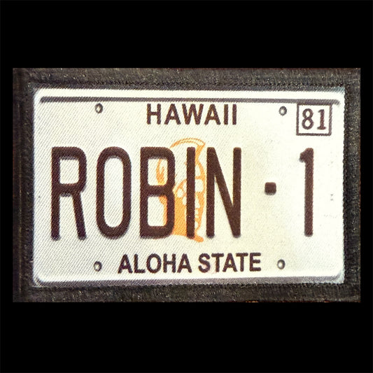 Magnum PI Ferrari 308 LIcense plate Robin 1 Morale Patch