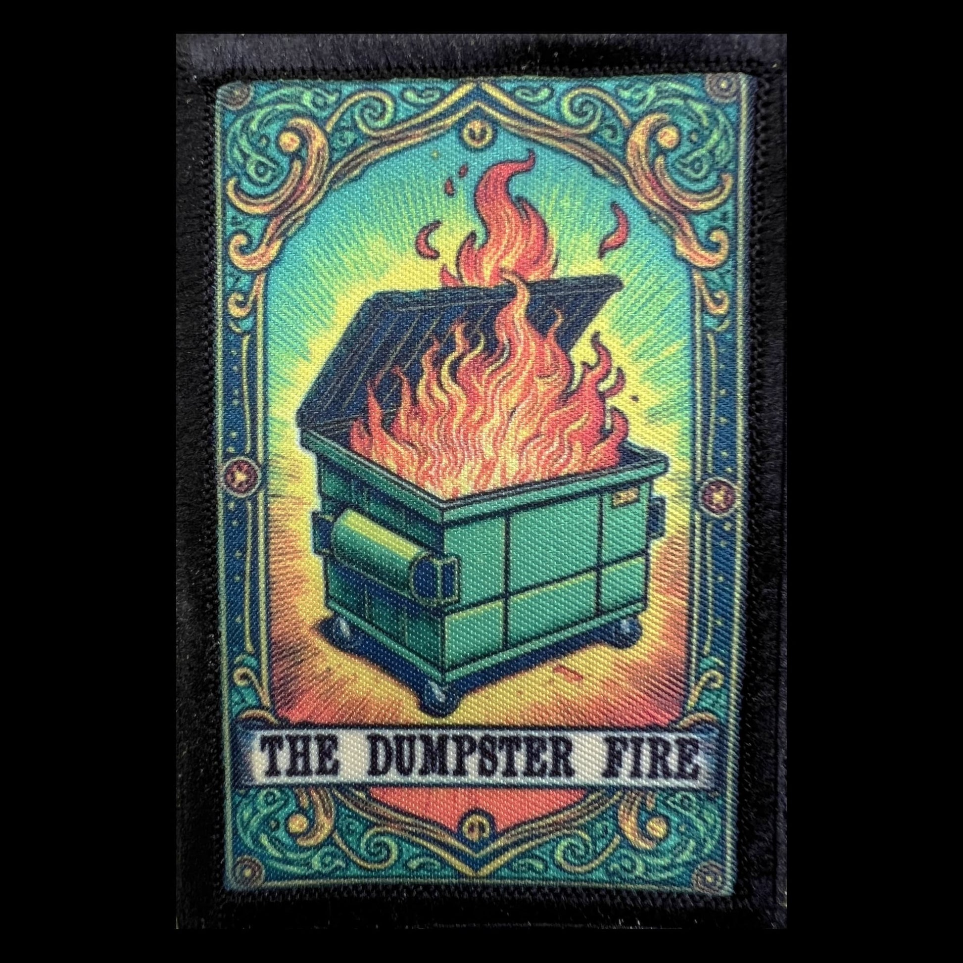 Dumpster Fire Tarot Card Morale Patch