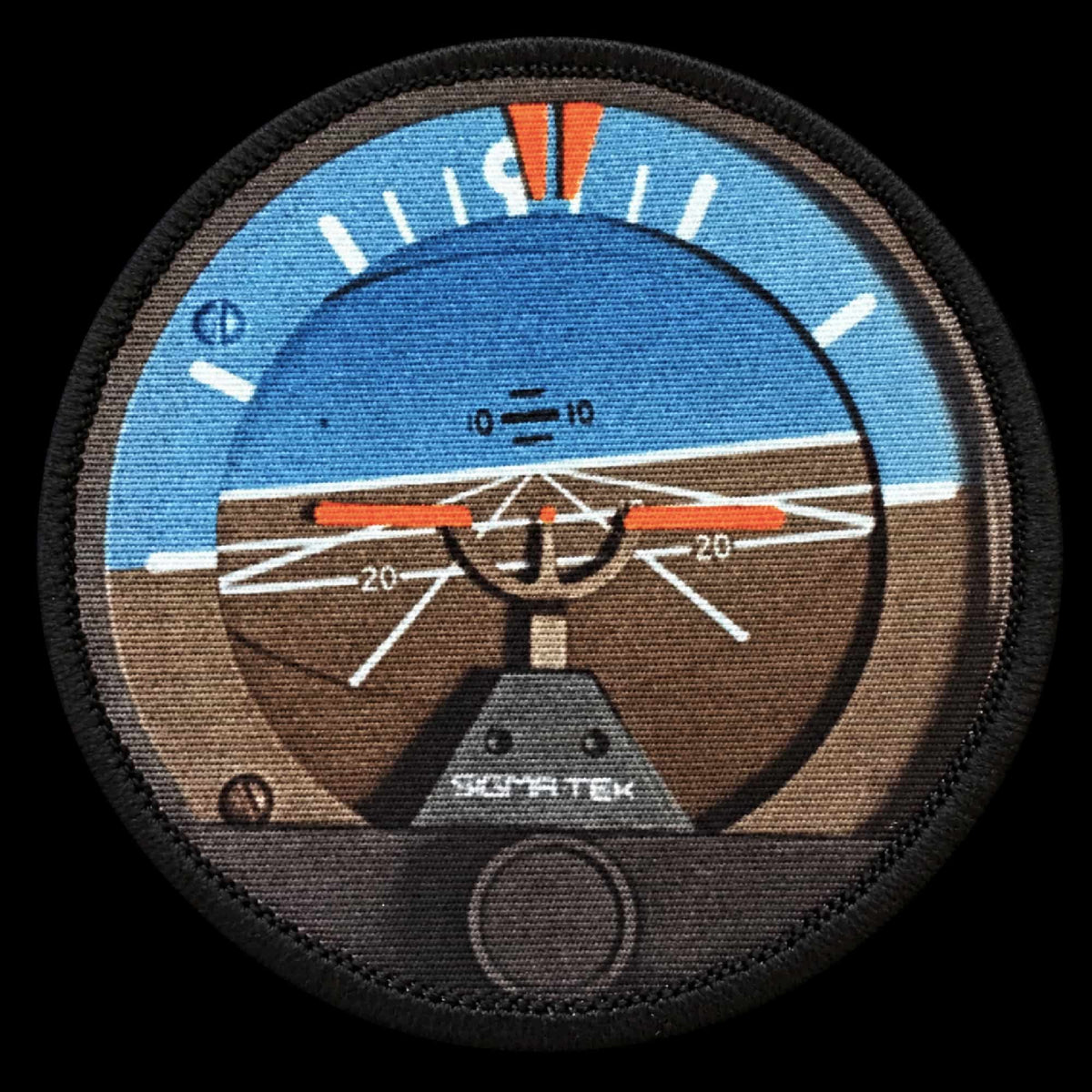Artificial Horizon Aviation Morale Patch presented as a gift for pilots and aircrew