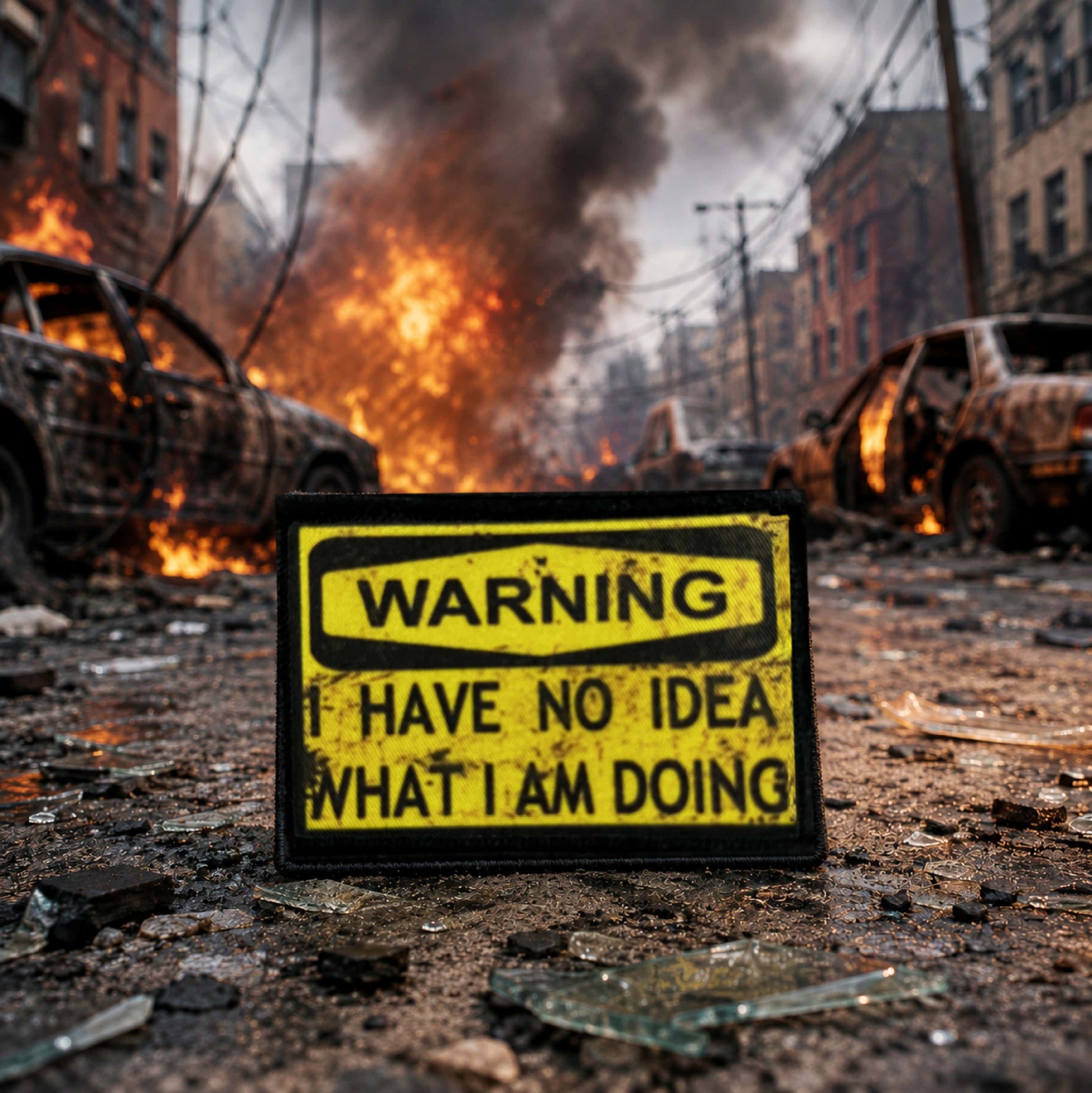 Warning i have no idea what I'm doing morale patch in an area that is blowing up