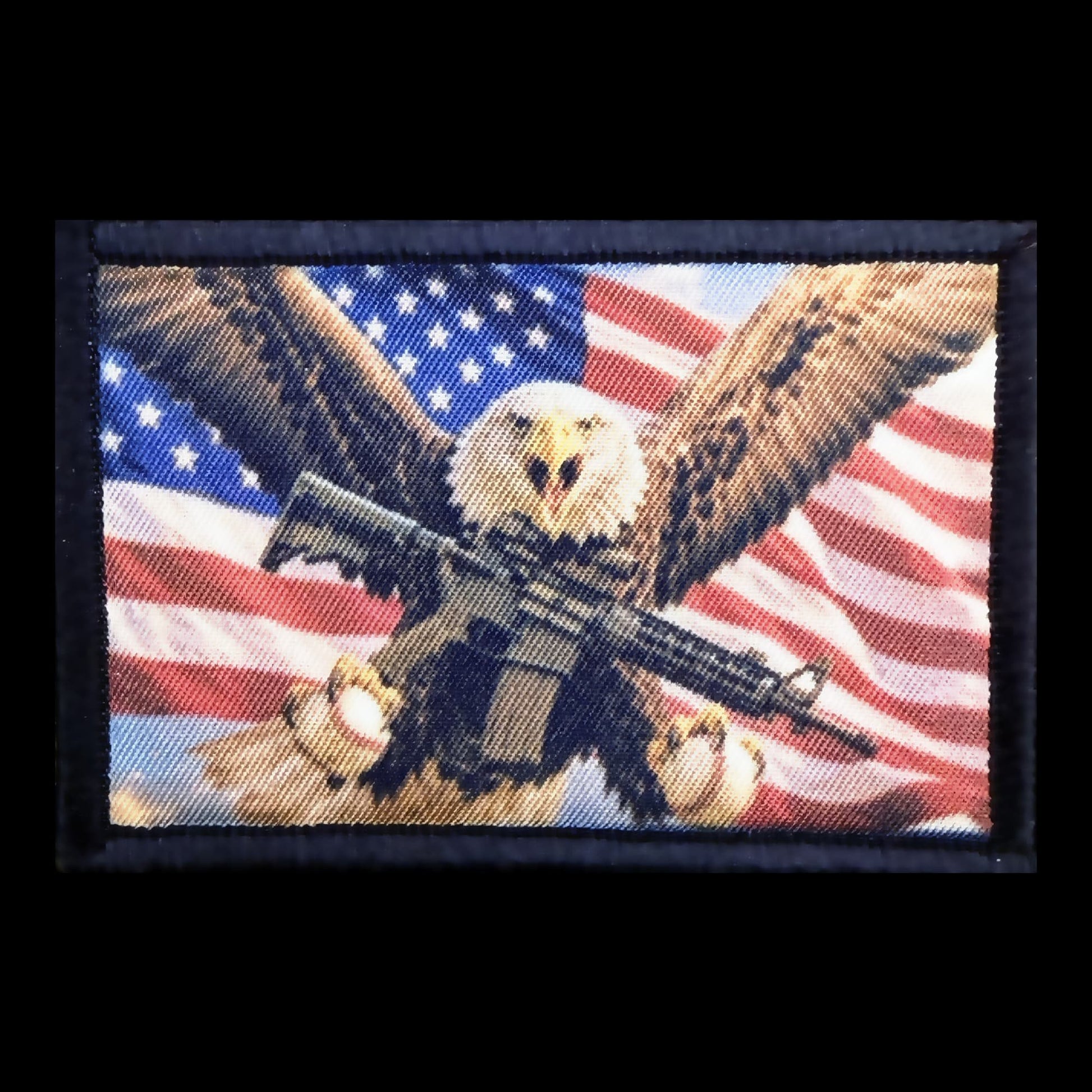 Patriotic USA Flag with eagle, Baseballs morale patch