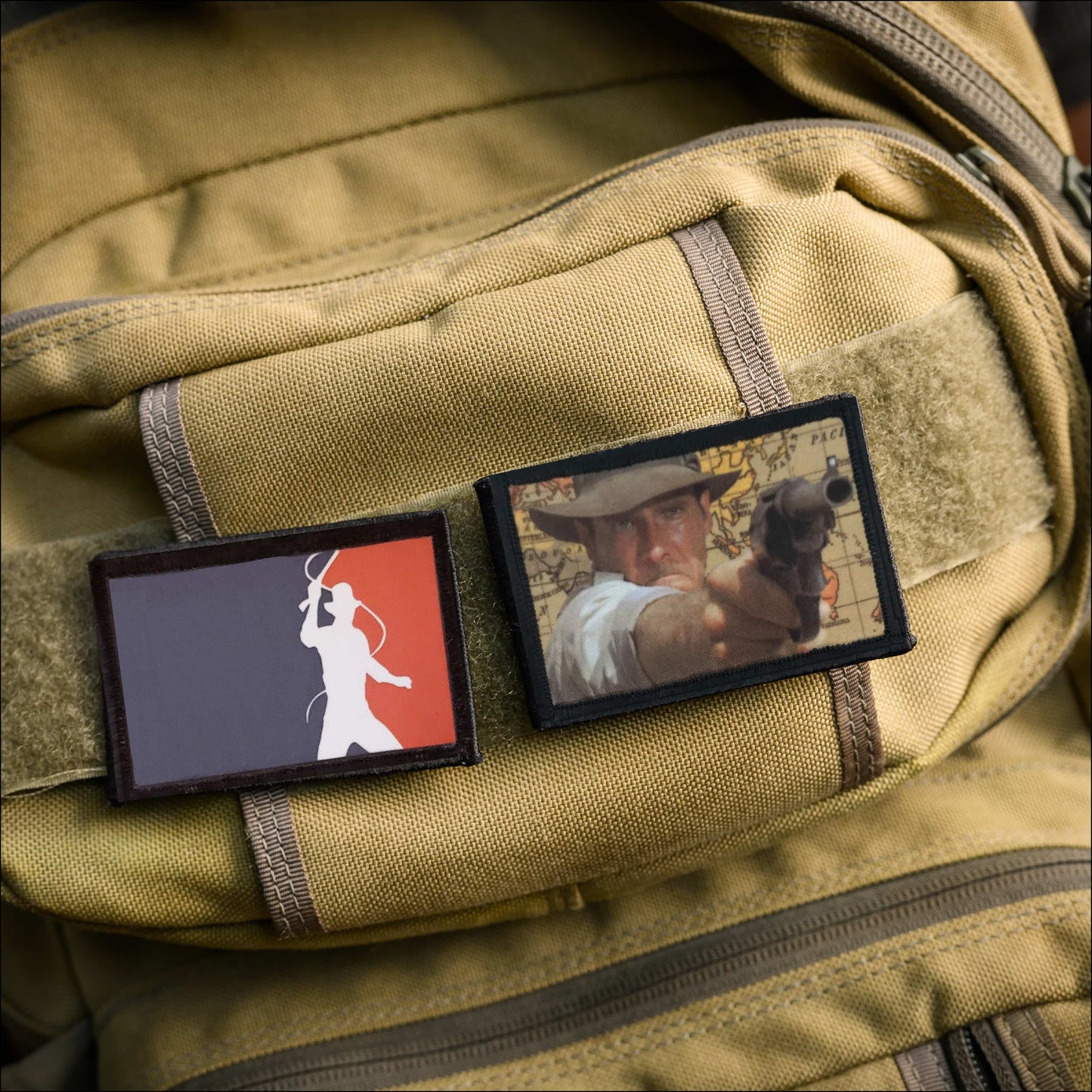 Indiana Jones  Pistol Treaure map Morale Patch on backpack