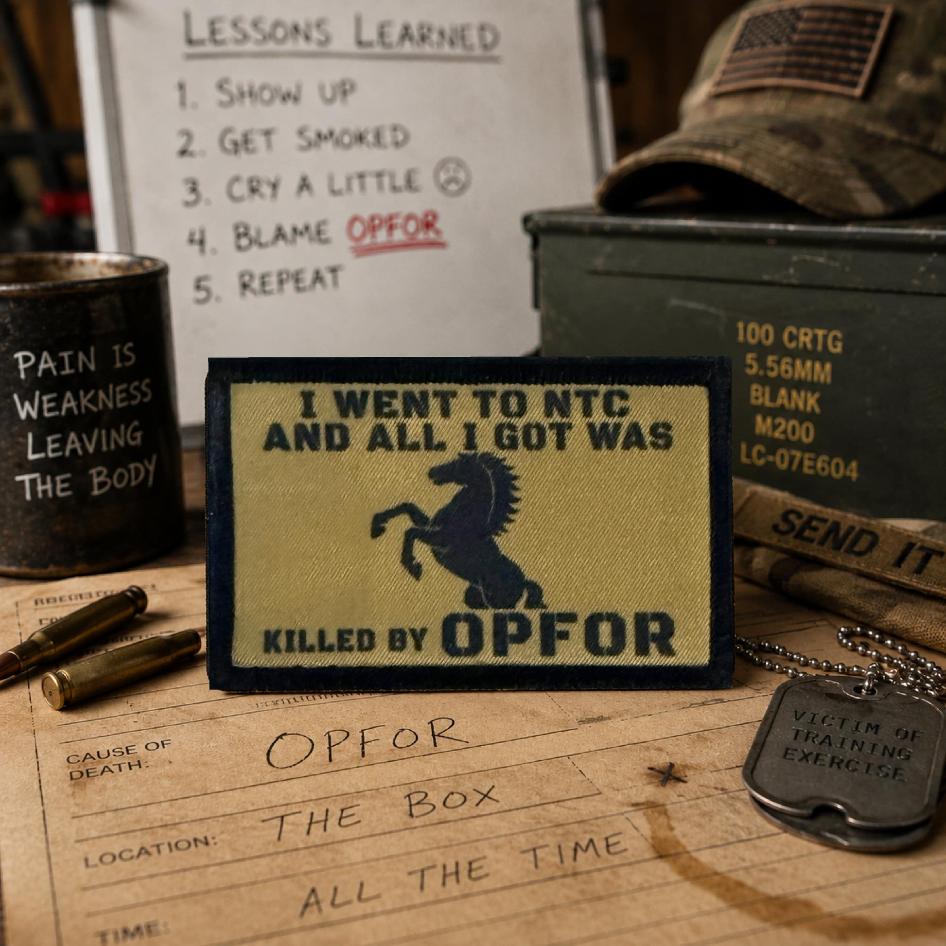 I WENT TO NTC AND ALL I GOT WAS KILLED BY OPFOR Morale Patch 2x3 Hook and Loop THE BOX