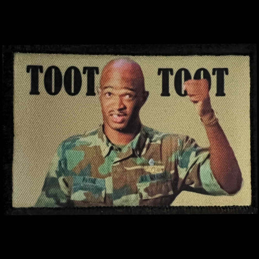 Toot Toot Major Payne morale patch with hook-and-loop backing for attaching to plate carriers and tactical gear