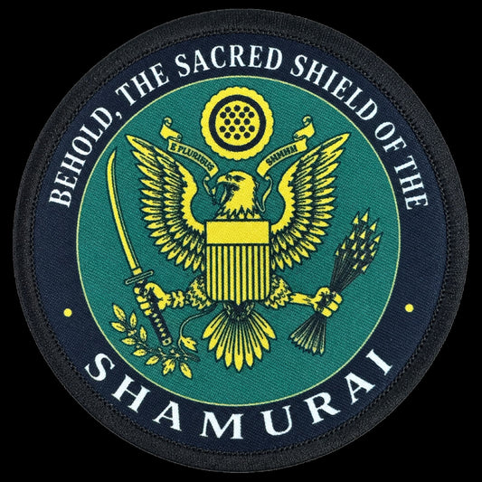 BEHOLD, THE SACRED SHIELD OF THE SHAMURAI E4 Sham Shield Morale Patch