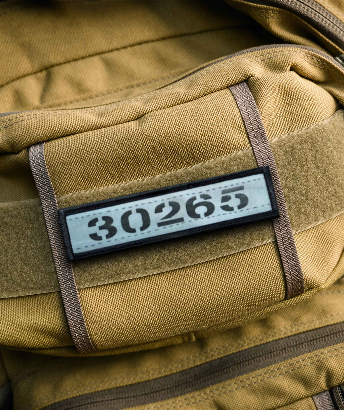 Shawshank Redemption Red's Prison Number morale patch  on a Dark Earth Tactical Backpack