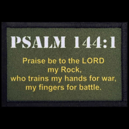 Psalm 144:1 Bible Verse Christian Bible Morale Patch