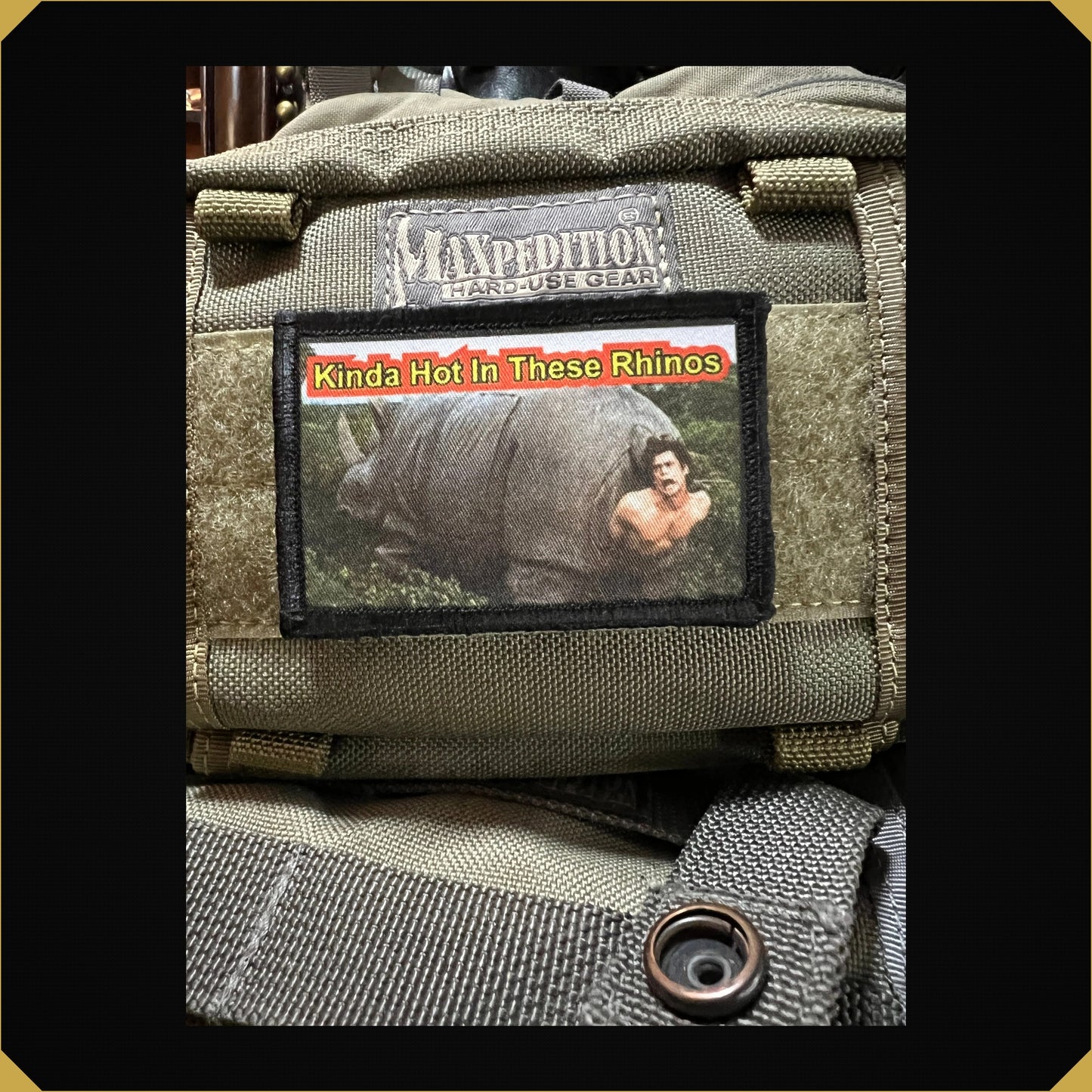 'Kinda Hot in these Rhinos' 2x3 Ace Venture Morale Patch