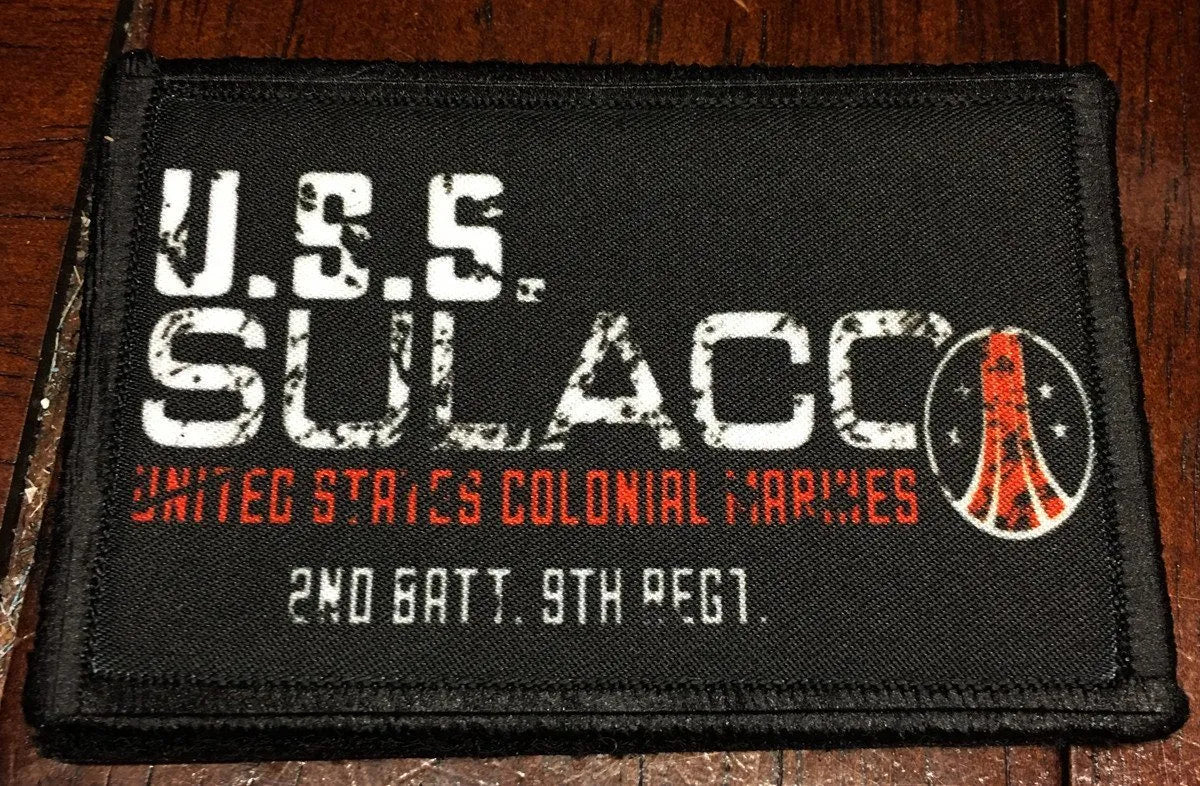 Aliens Movie USS Sulaco Colonial Marines Morale Patch Morale Patches Redheaded T Shirts 