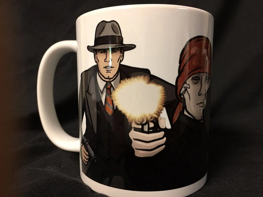 Archer Collage Coffee Mug Coffee Mugs Redheadedtshirts.com 