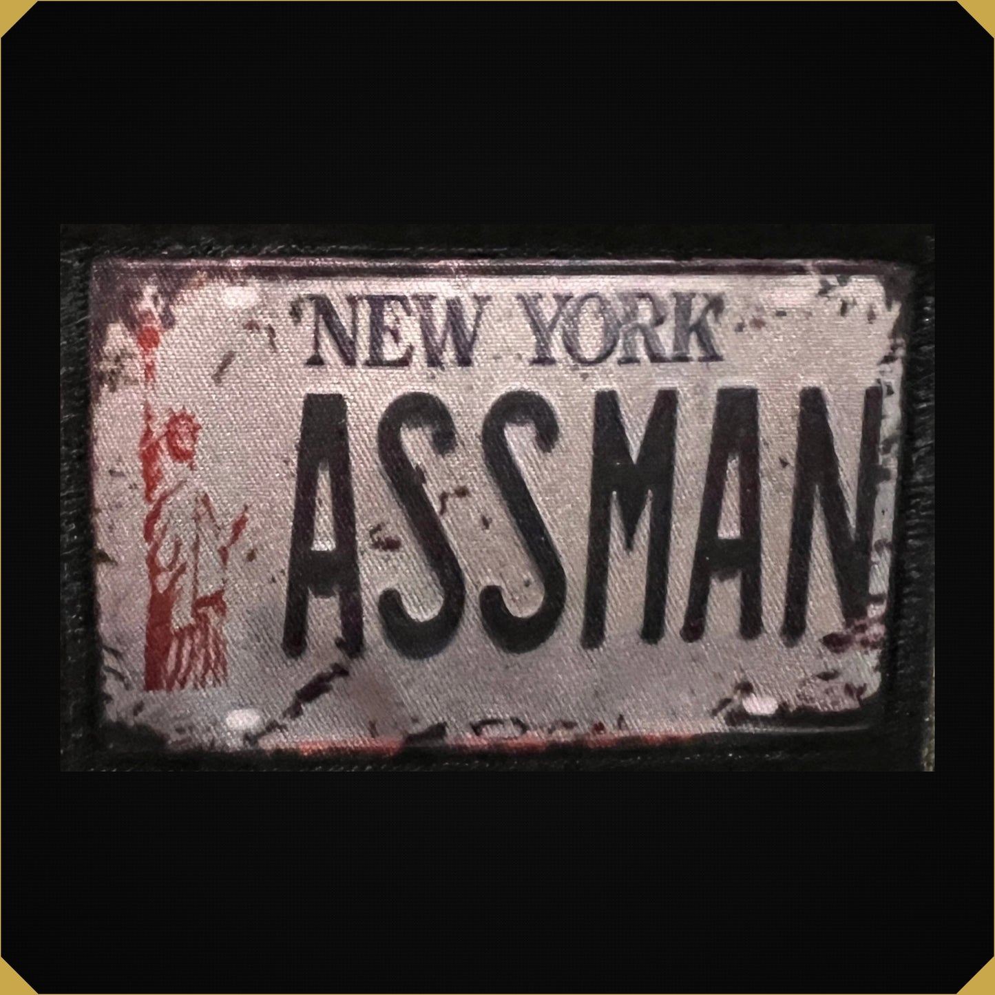 Ass Man License Plate Morale Patch