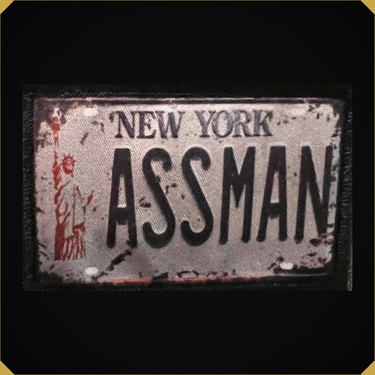 Ass Man License Plate Morale Patch