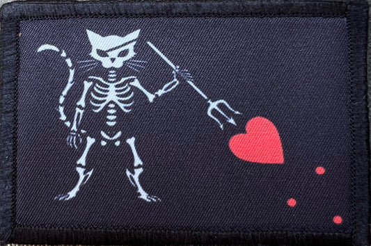 Blackbeard Cat Pirate FLag morale Patch