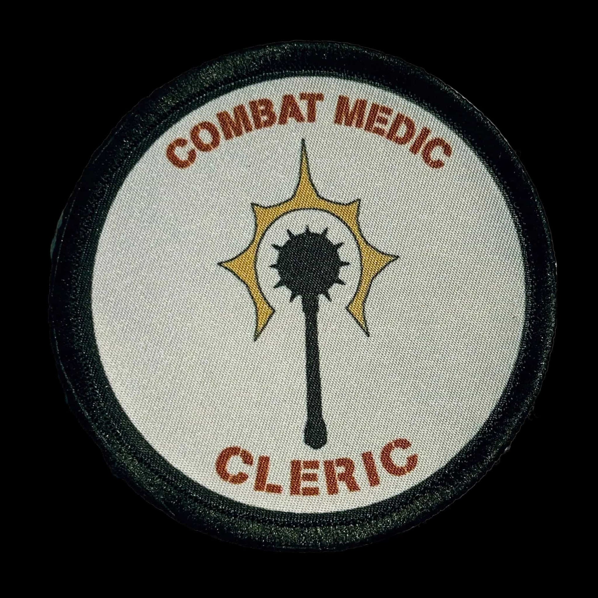Cleric Combat Medic RPG DnD Morale patch with Hook and loop backing
