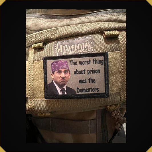 2x3 The Office Prison Mike Dementors Morale Patch