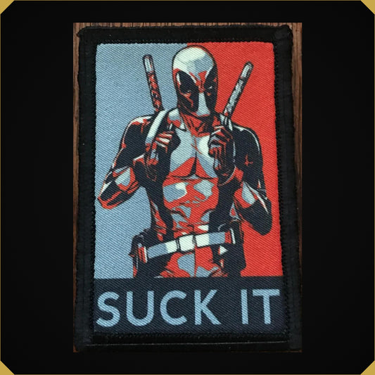 Deadpool 'Suck It' Obama Poster Style Morale Patch