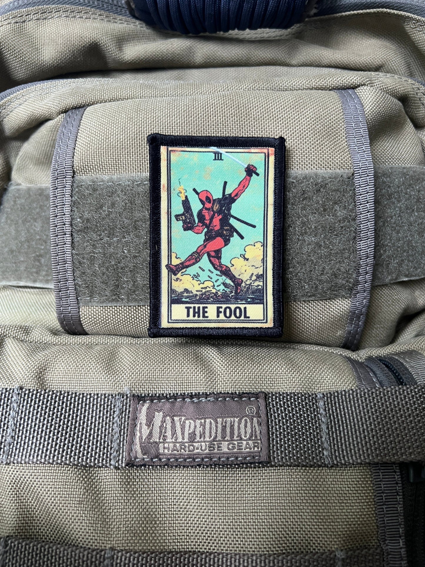 Deadpool The Fool Tarot Card Morale Patch