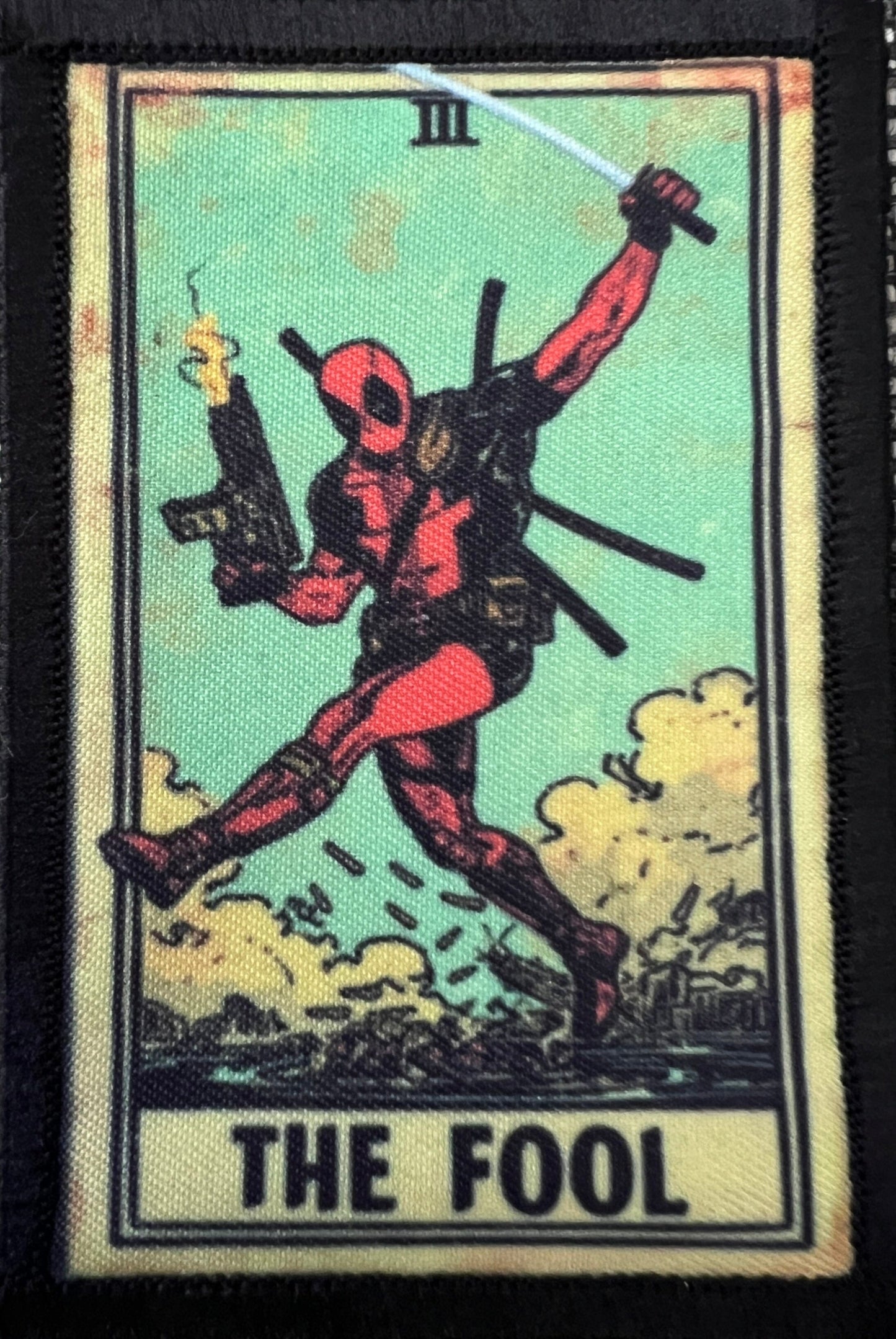 Deadpool The Fool Tarot Card Morale Patch