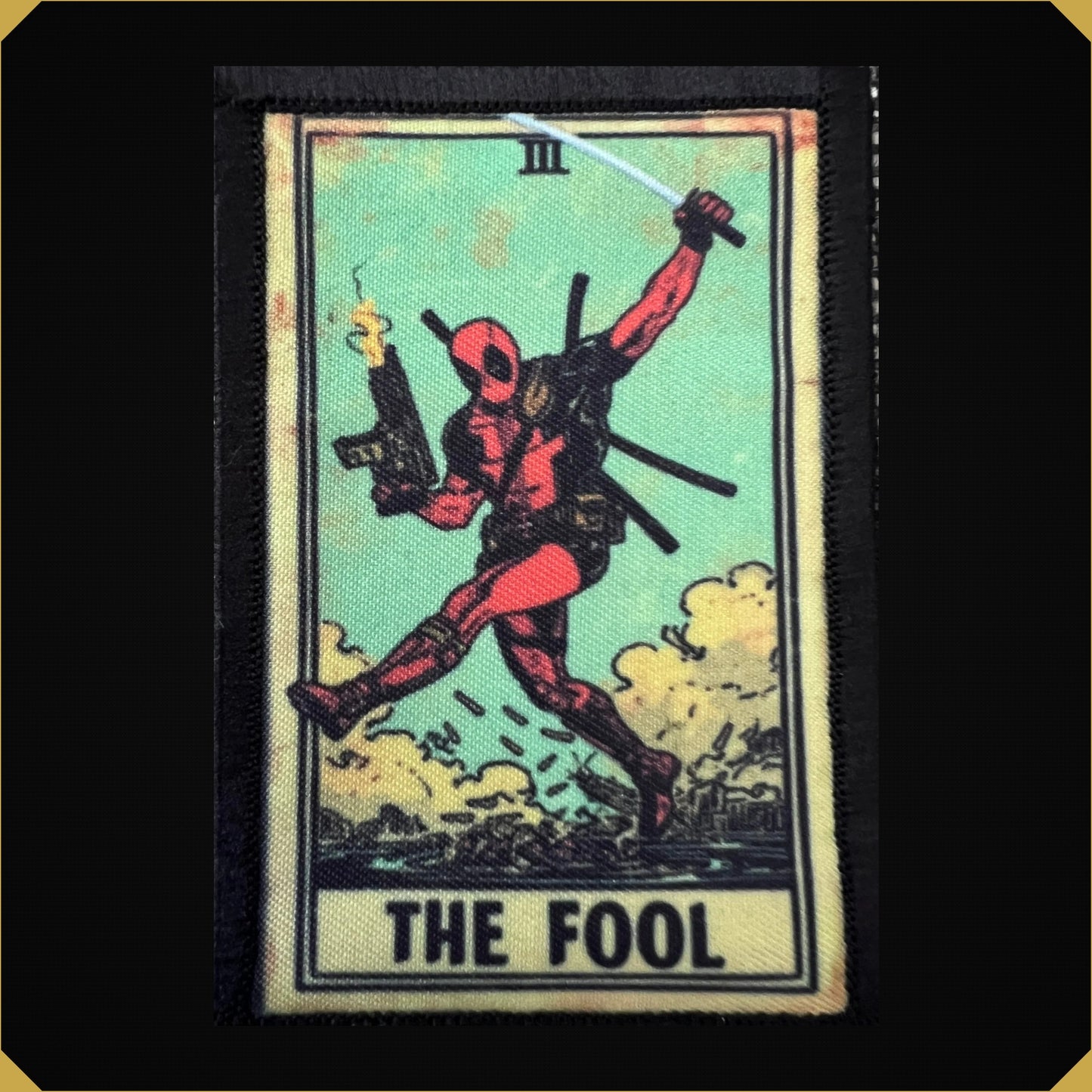 Deadpool The Fool Tarot Card Morale Patch