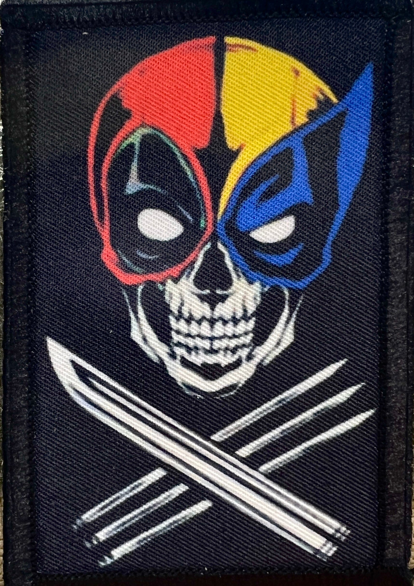 Deadpool Wolverine Pirate Flag Morale Patch Morale Patches Redheaded T Shirts 