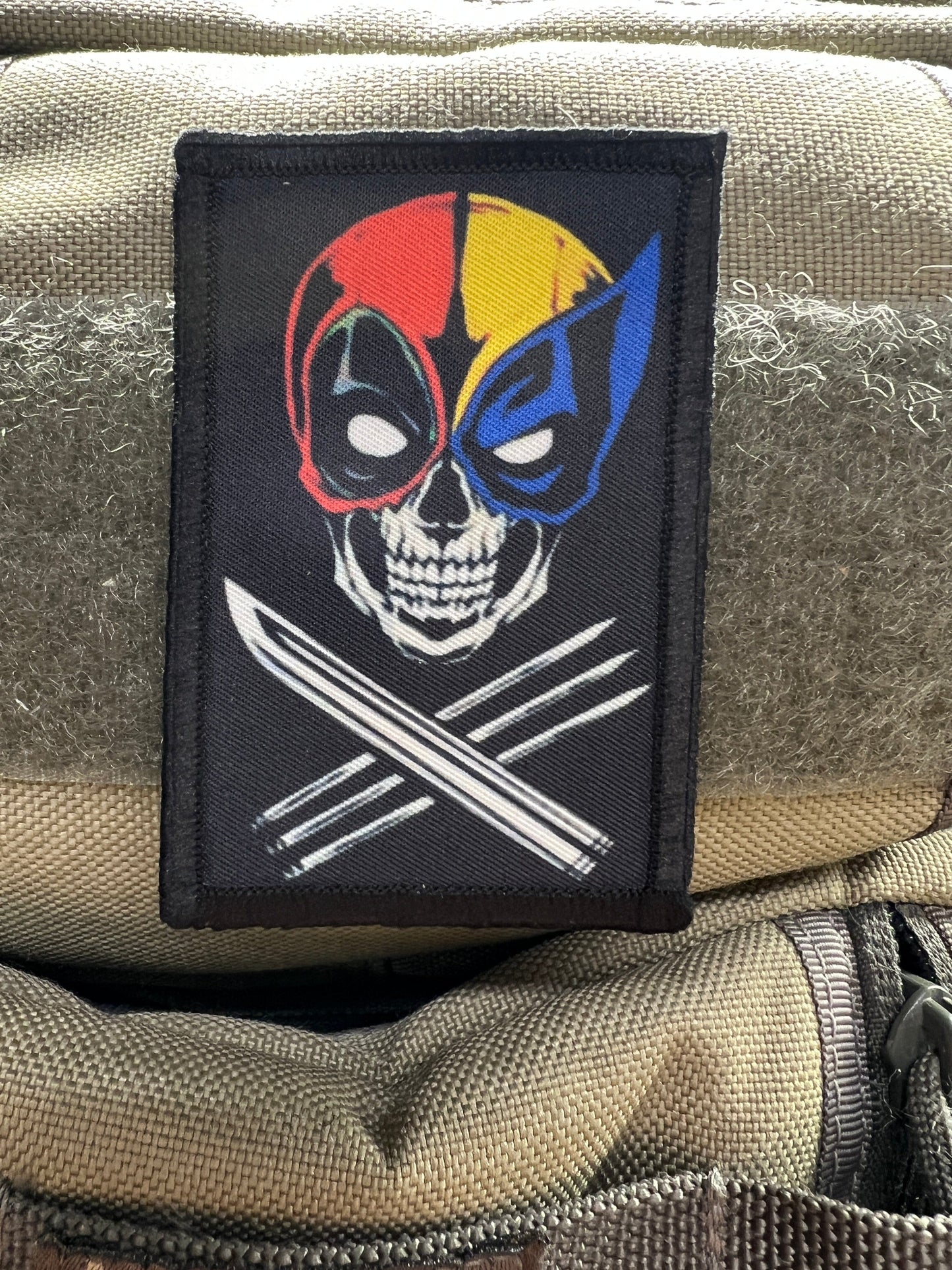 Deadpool Wolverine Pirate Flag Morale Patch Morale Patches Redheaded T Shirts 