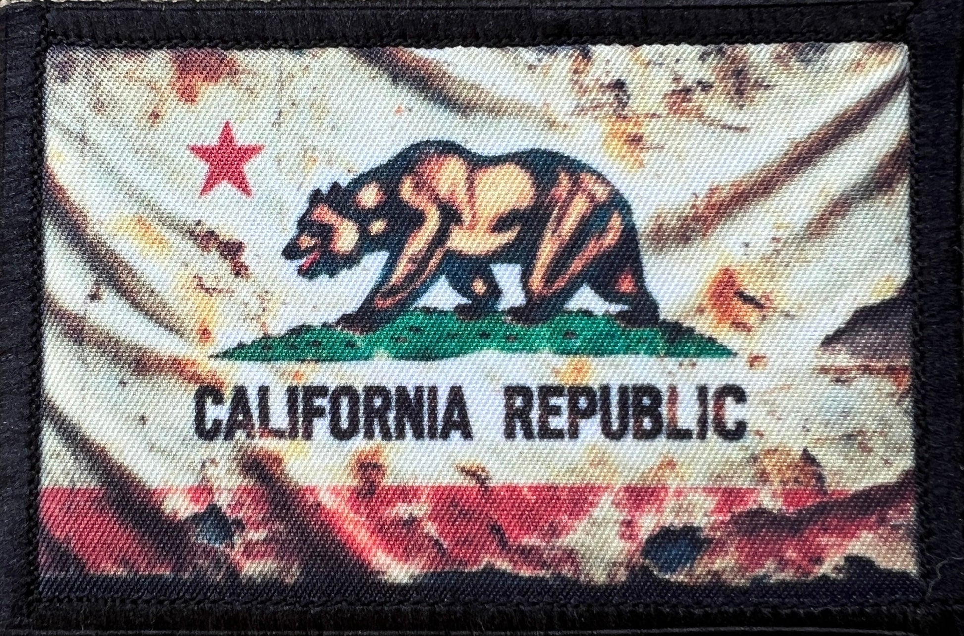 Distressed California State Flag Morale Patch