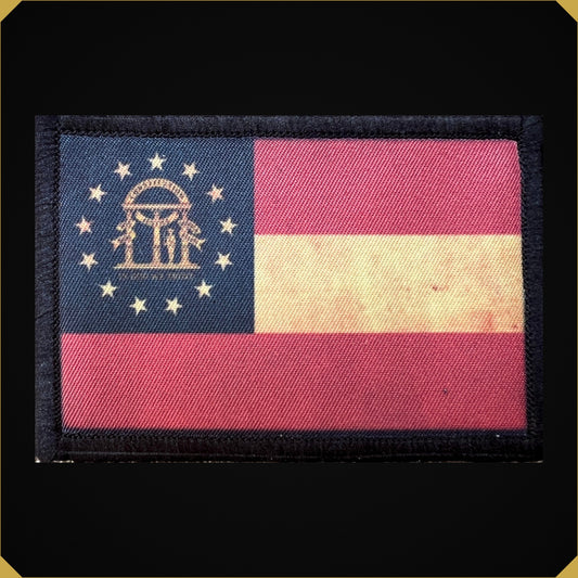 Distressed Georgia State Flag Morale Patch