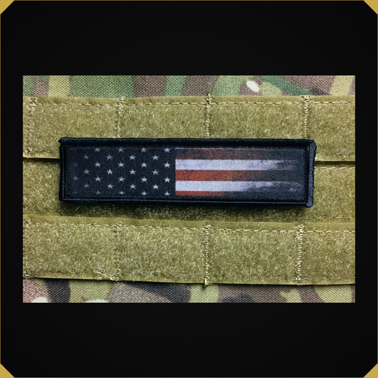 Distressed USA Flag 1x4" Morale Patch