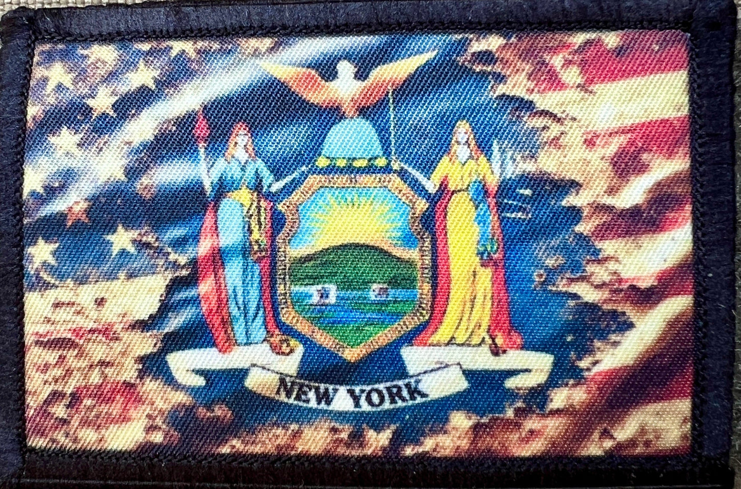 Distressed USA New York State morale patch