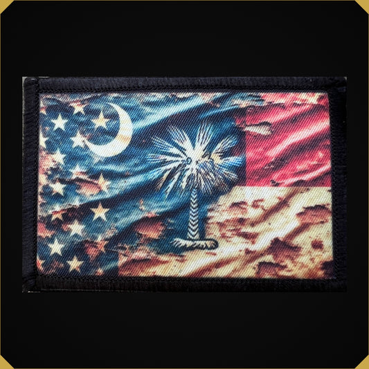 Distressed USA South Carolina State Flag Morale Patch