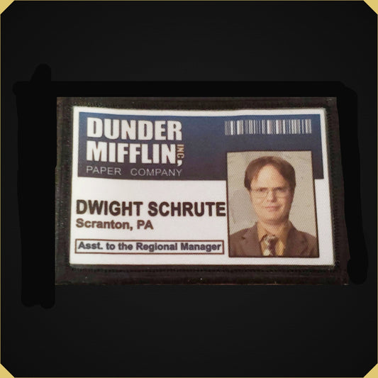 Dwight Schrute ID Badge 2x3 The Office Themed Morale Patch