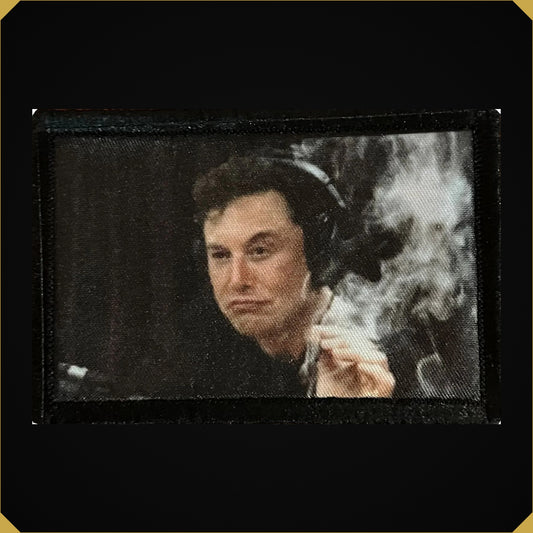 Elon Musk Smoking Morale Patch