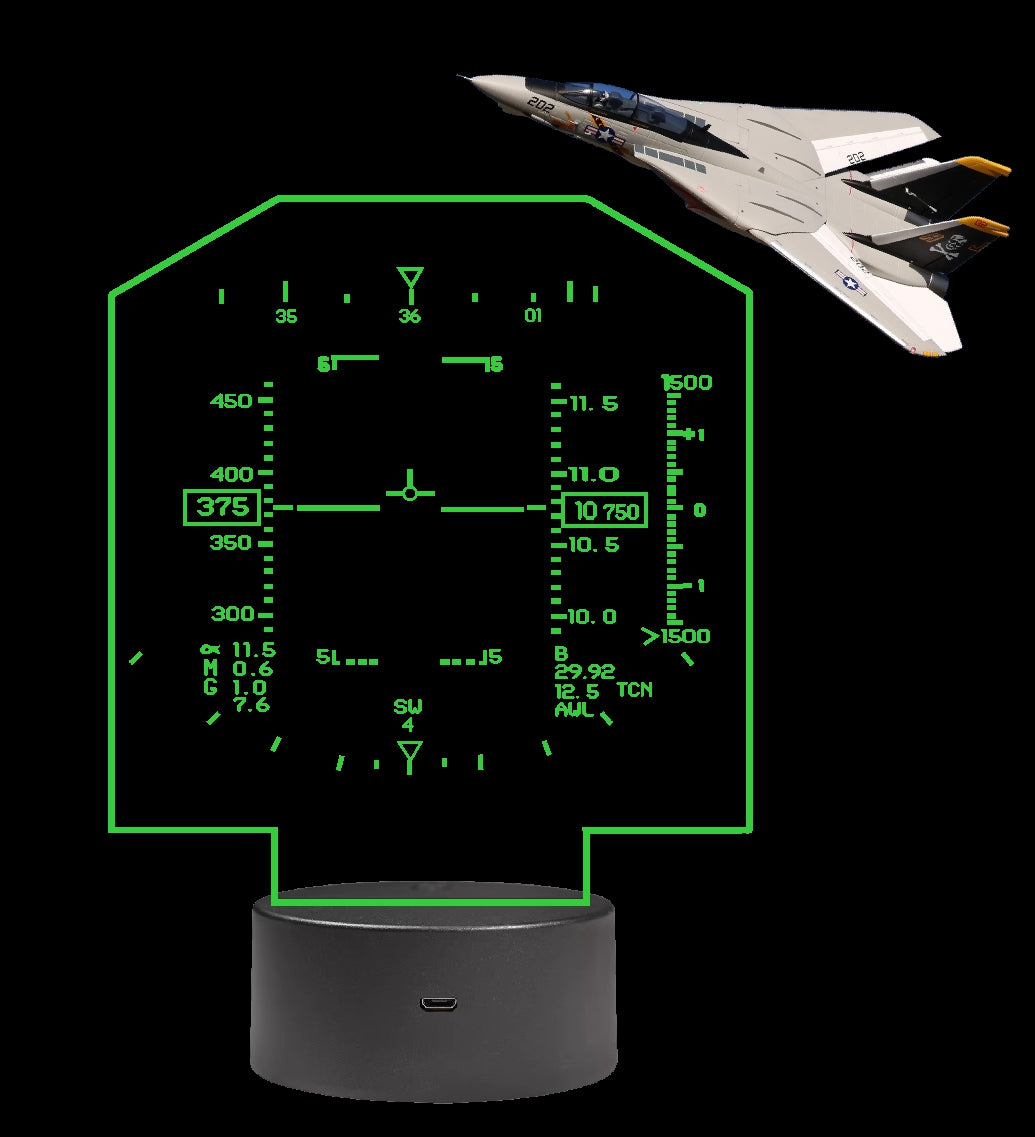 F-14 Tomcat HUD Heads Up Display LED LIght Lamp