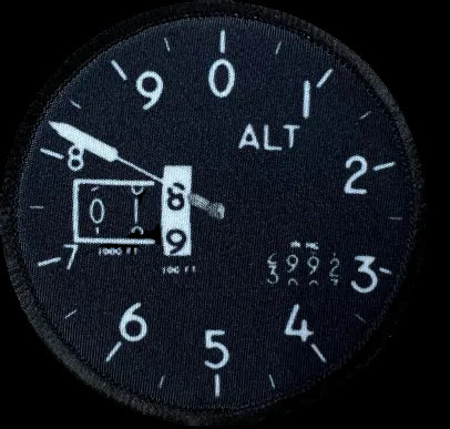 Airplane Altimeter Top Gun F14 Patch