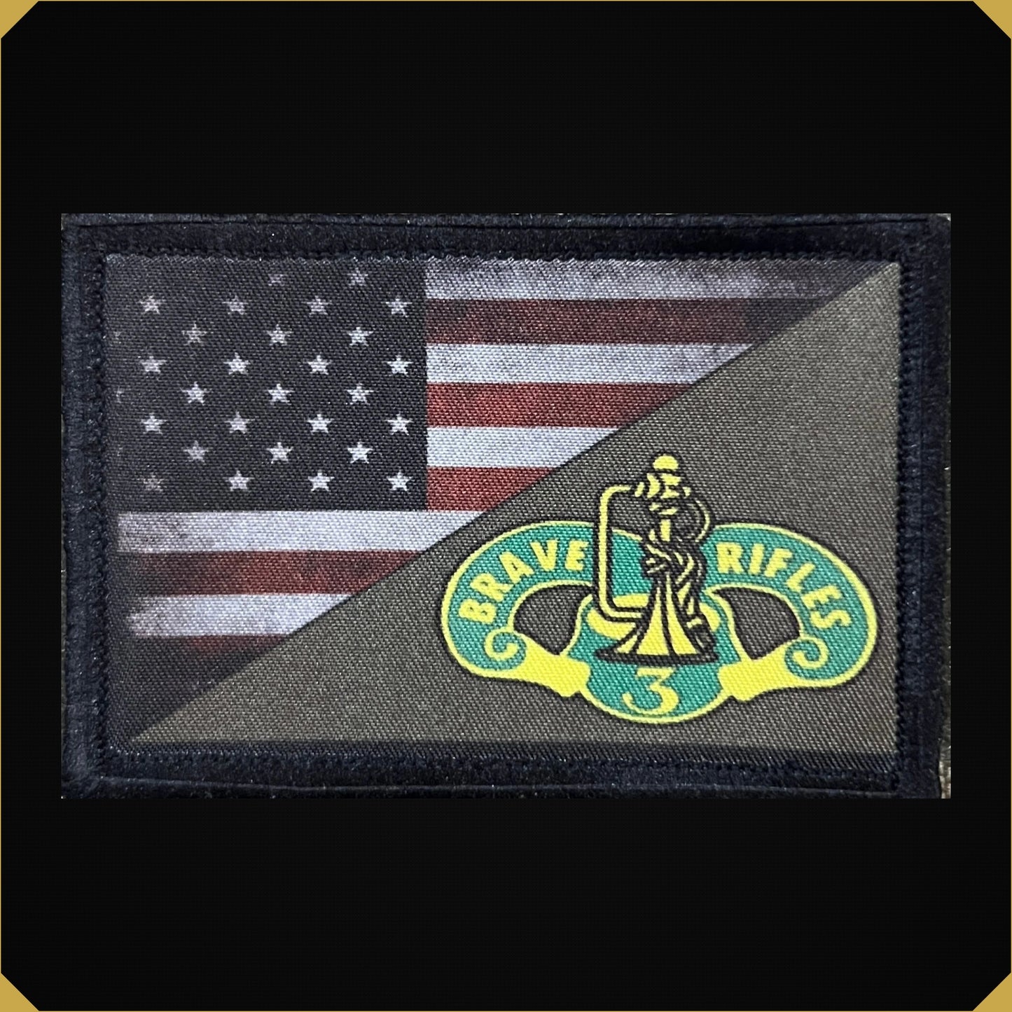 Full Color 3rd Cavalry Brave Rifles Division Morale Patch