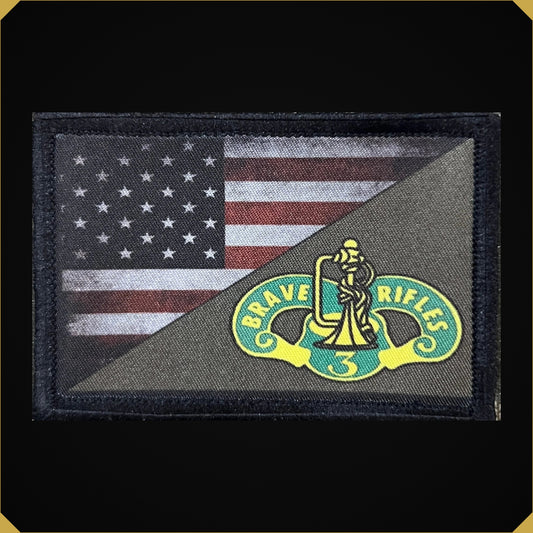 Full Color 3rd Cavalry Brave Rifles Division Morale Patch