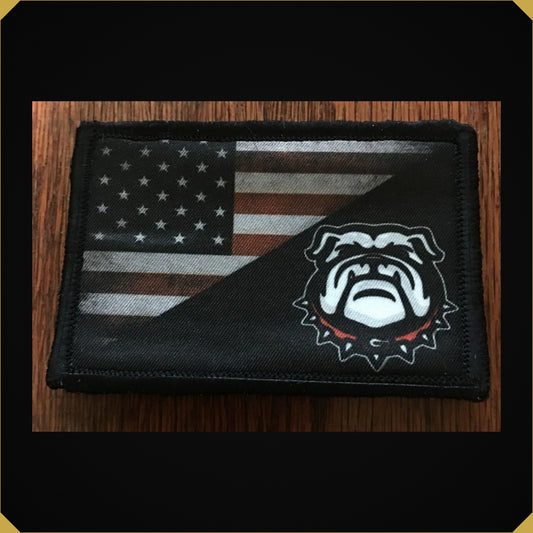 Georgia Bulldogs USA Flag Morale Patch
