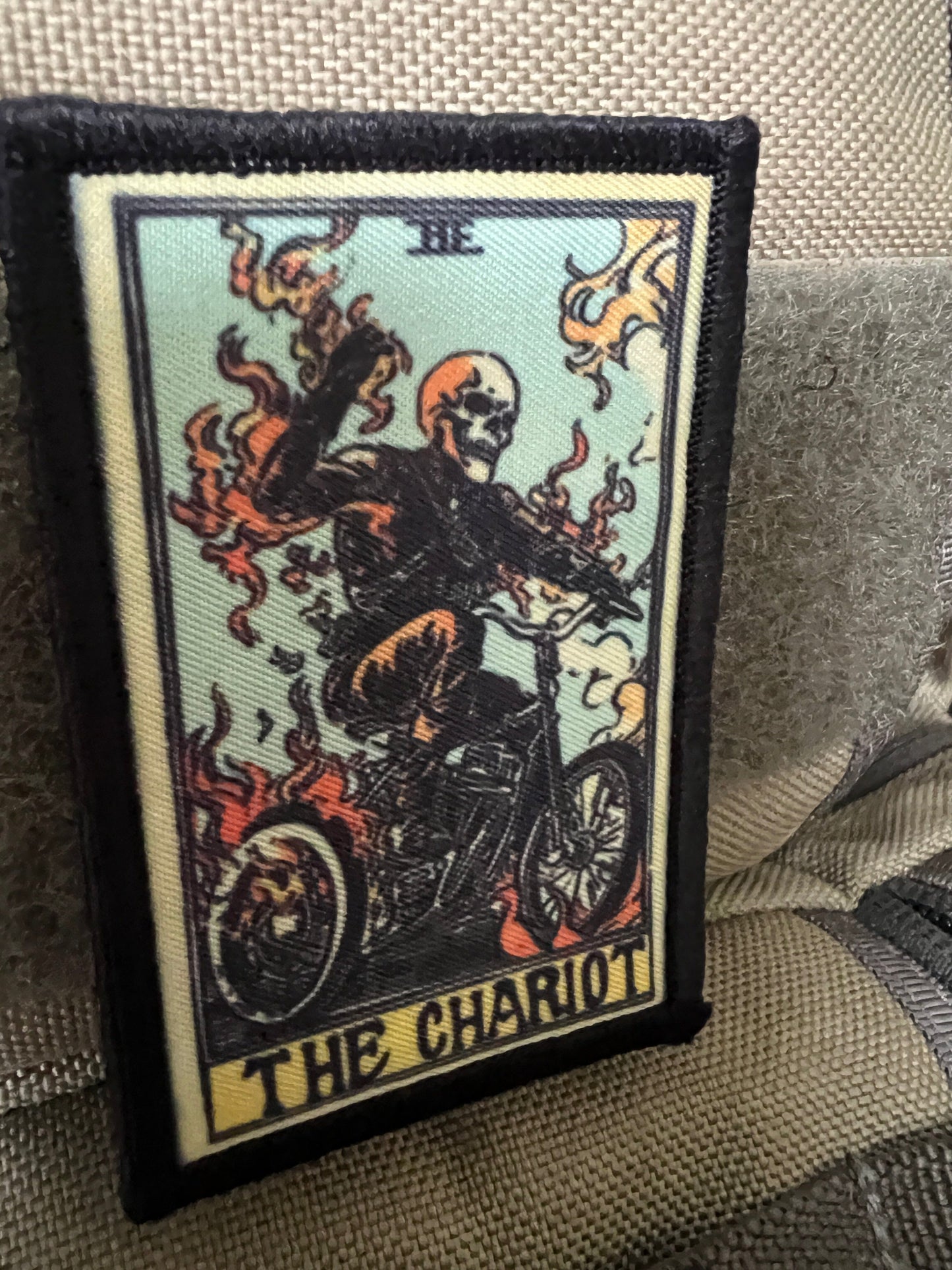 Ghost Rider The Chariot Tarot Card Morale Patch