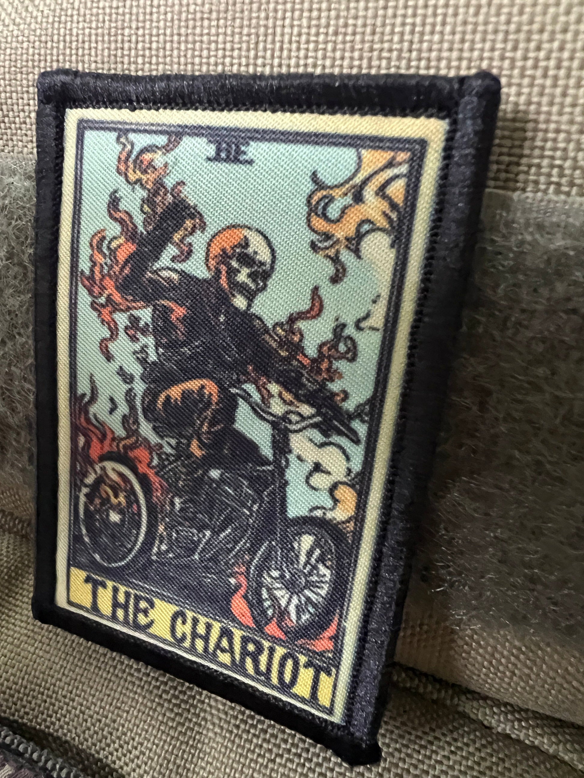 Ghost Rider The Chariot Tarot Card Morale Patch