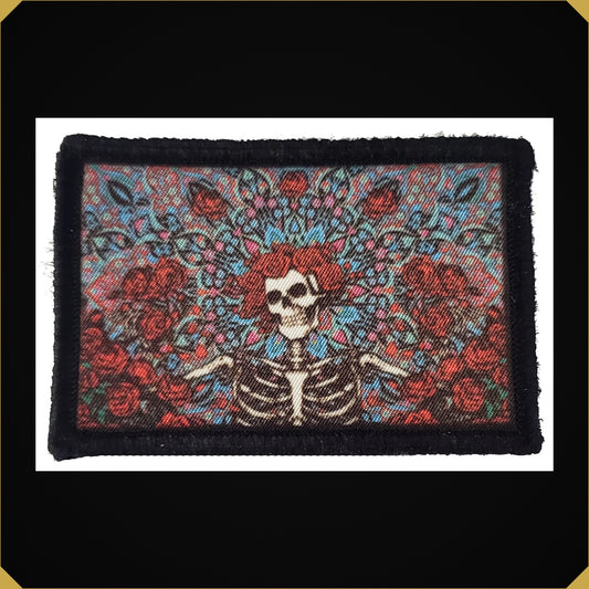 Grateful Dead Skeleton Roses Morale Patch