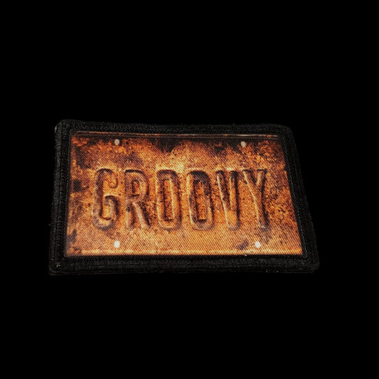Groovy License Plate Ash Vs the Evil Dead Morale Patch