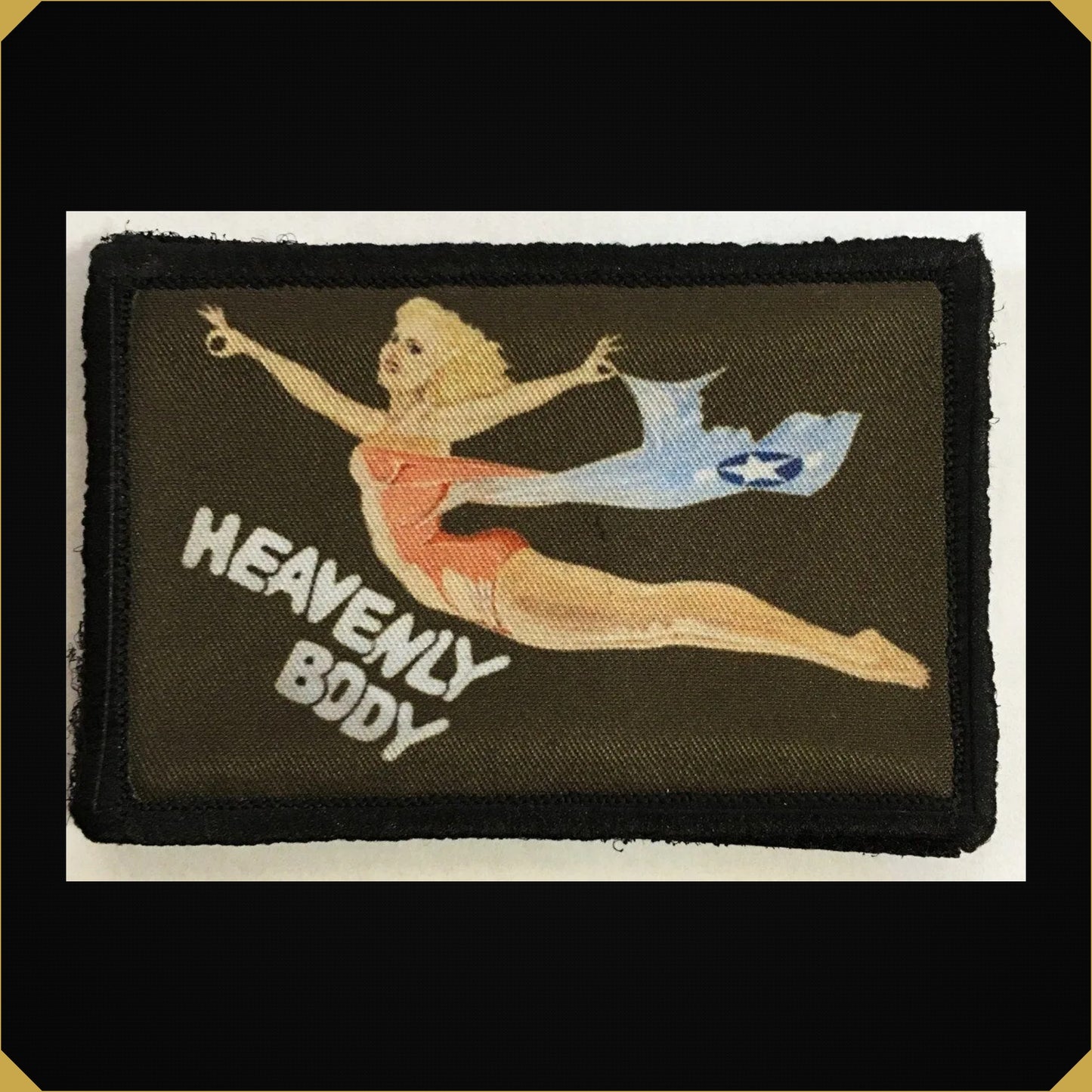 Heavenly Body WWII Bomber Nose Art Pin Up Girl Morale Patch
