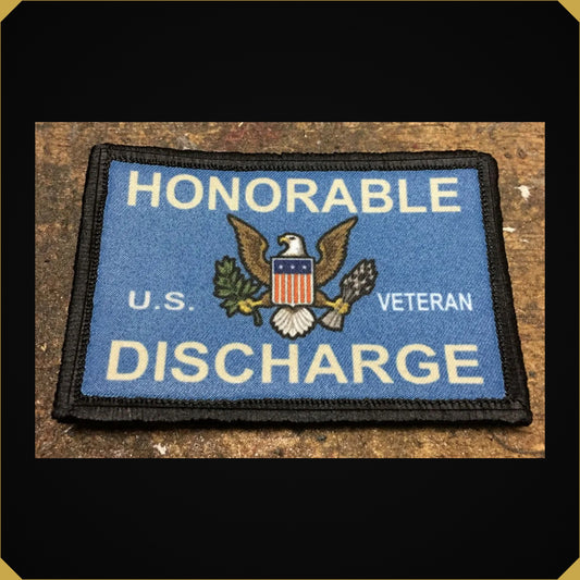 Honorable Discharge USA Veteran Morale Patch