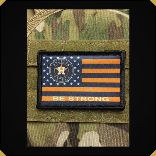 Houston Astros  BE STRONG USA Flag Morale Patch