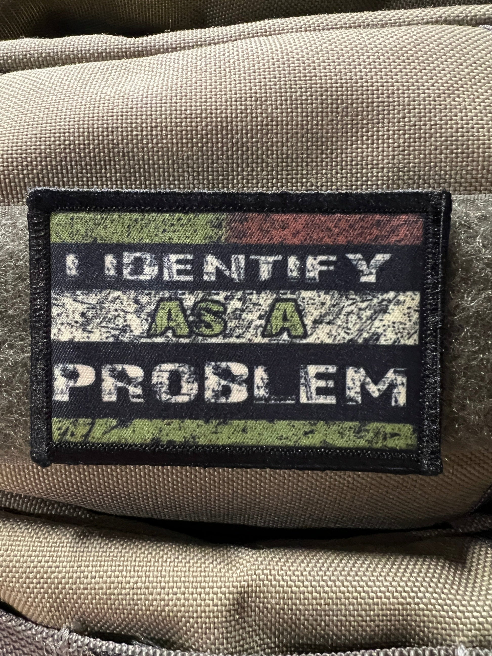 "I Identify as a Problem" Morale Patch Morale Patches Redheaded T Shirts 