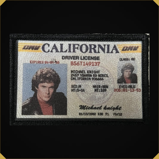Knight Rider Drivers License Morale Patch
