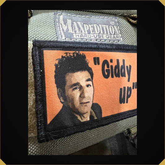 Seinfeld Kramer Giddy Up Morale Patch