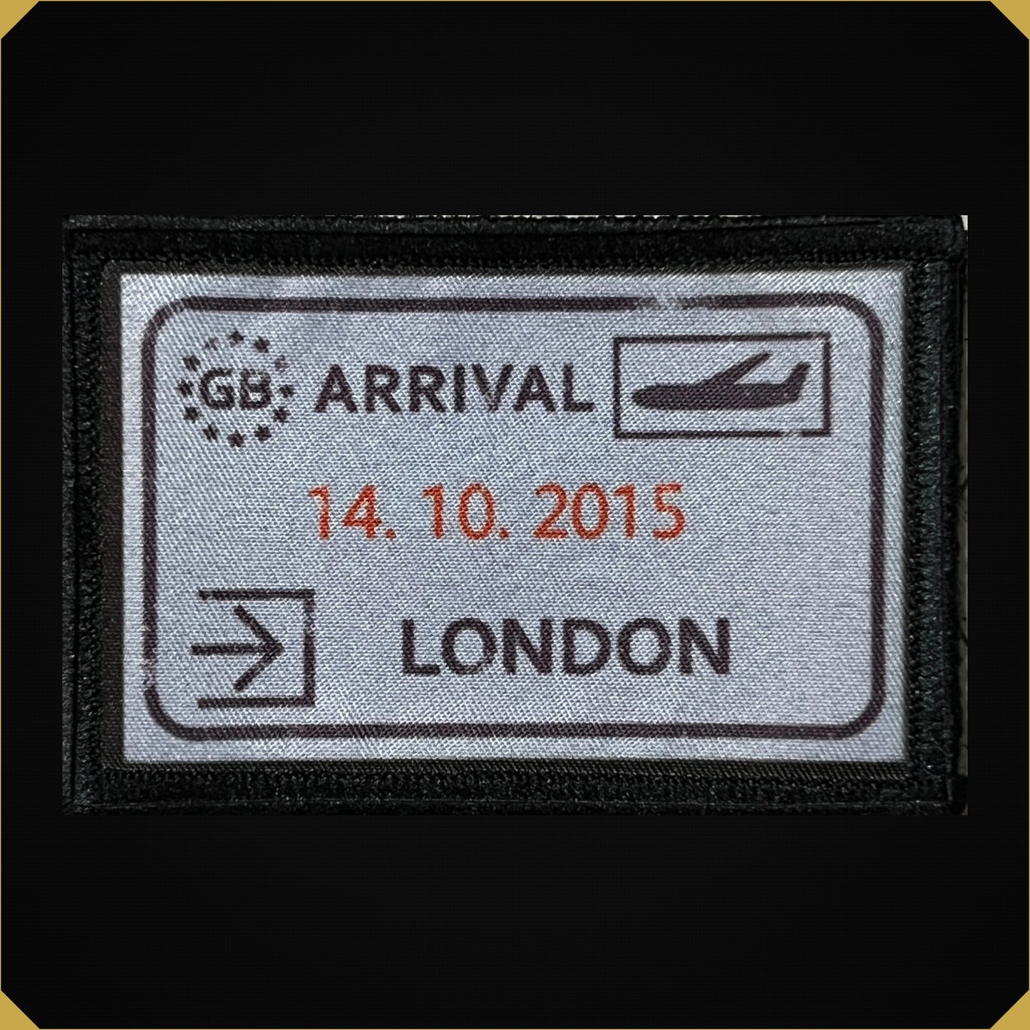 London, England Passport Stamp Morale Patch 2x3"