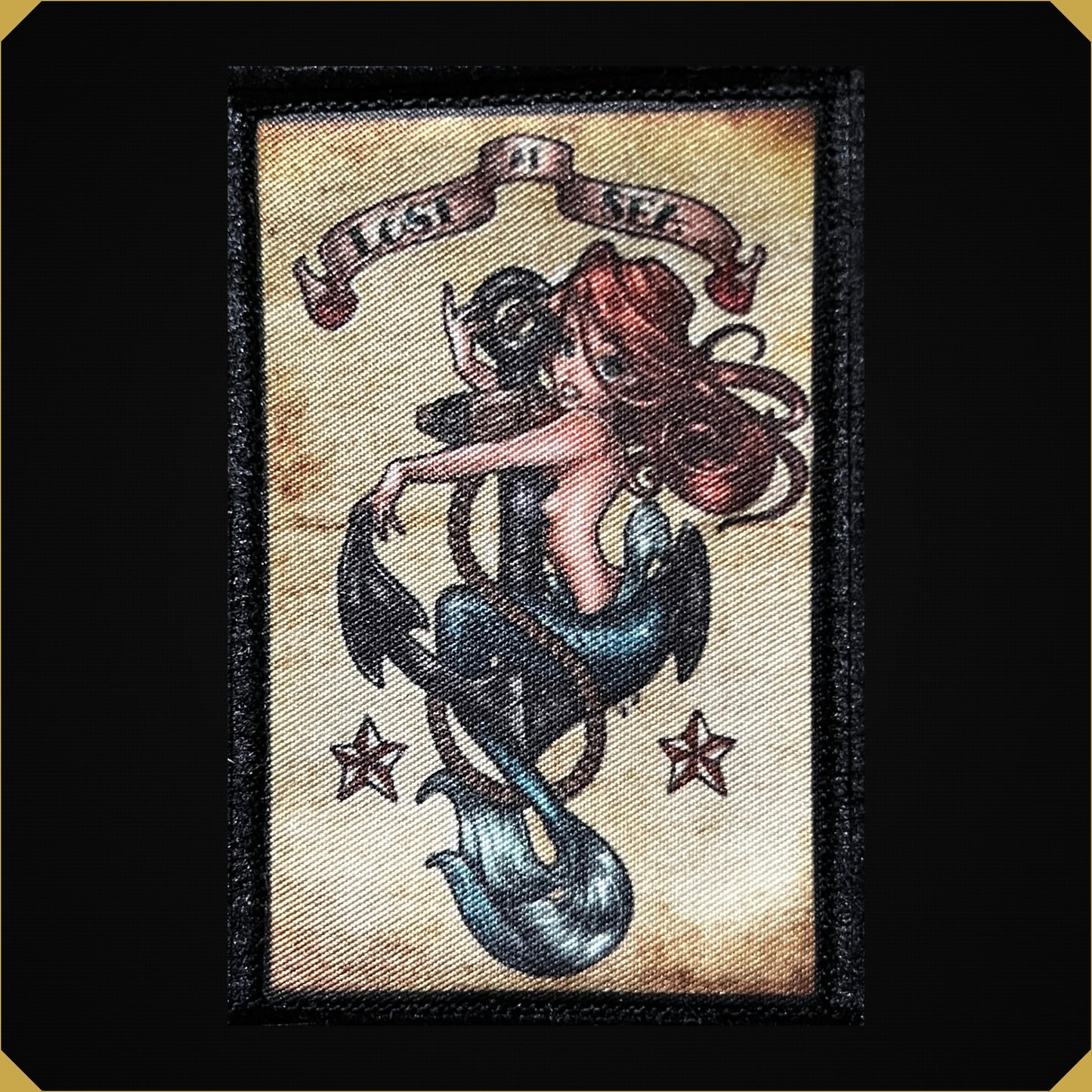 Lost at Sea Mermaid Tattoo Morale Patch